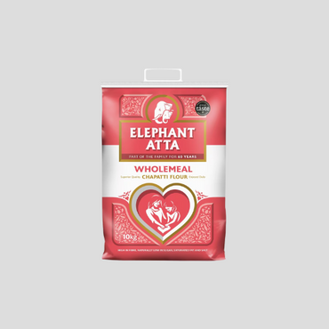 Premium Wholemeal Elephant Atta Chapatti Flour - 10Kg Bag